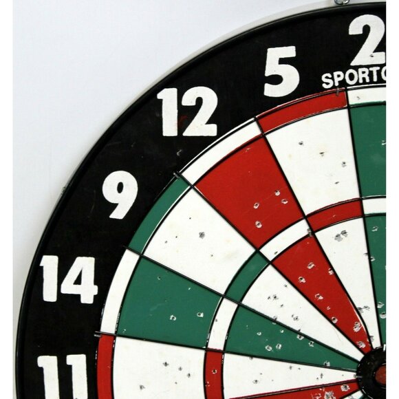 Sportcraft Unicorn Dart Board 2 Sided 17" Diameter Metal Center Ring 1/2" Thick - Picture 3 of 12